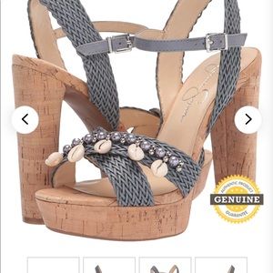 Jessica Simpson Ivriele Shell Cork Platform Sandals